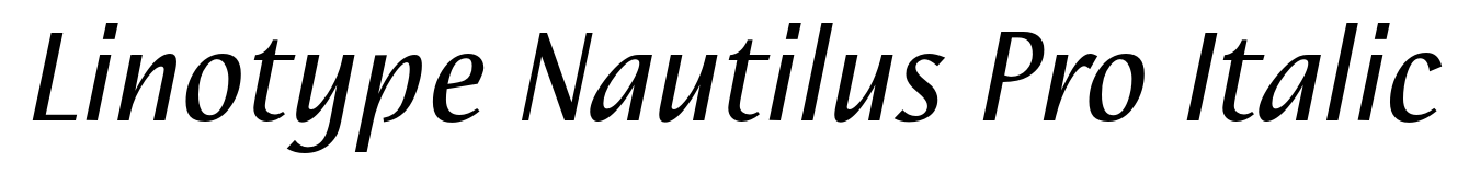 Linotype Nautilus Pro Italic